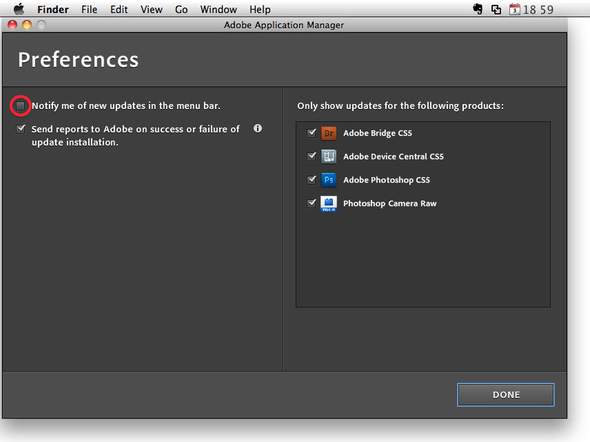 apple adobe update manager for mac